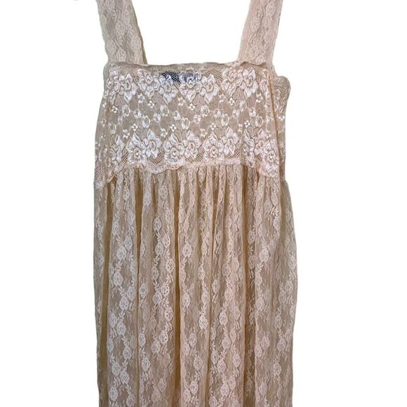 Ivory Long Lace Summer Dress Size Medium - Picture 2 of 9